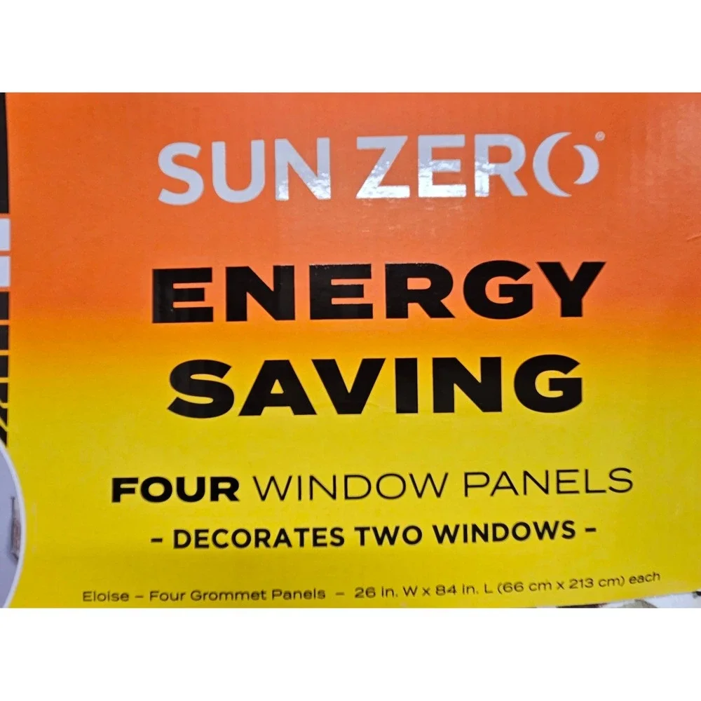 NWT Sun Zero Eloise Grommet 4 Window Panels 26